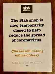 Slab shop closed - Covid 19